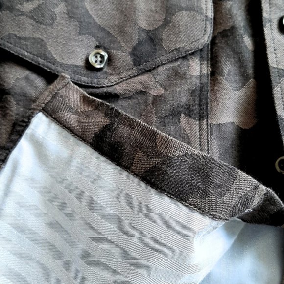 John Lennon Black and Gray Camo Shirt - size M - Picture 6 of 8